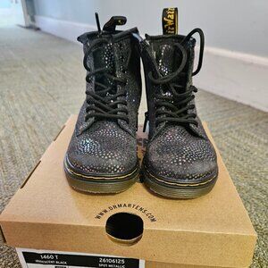 Kids size 9 Dr Martens Spot Metallic boots
